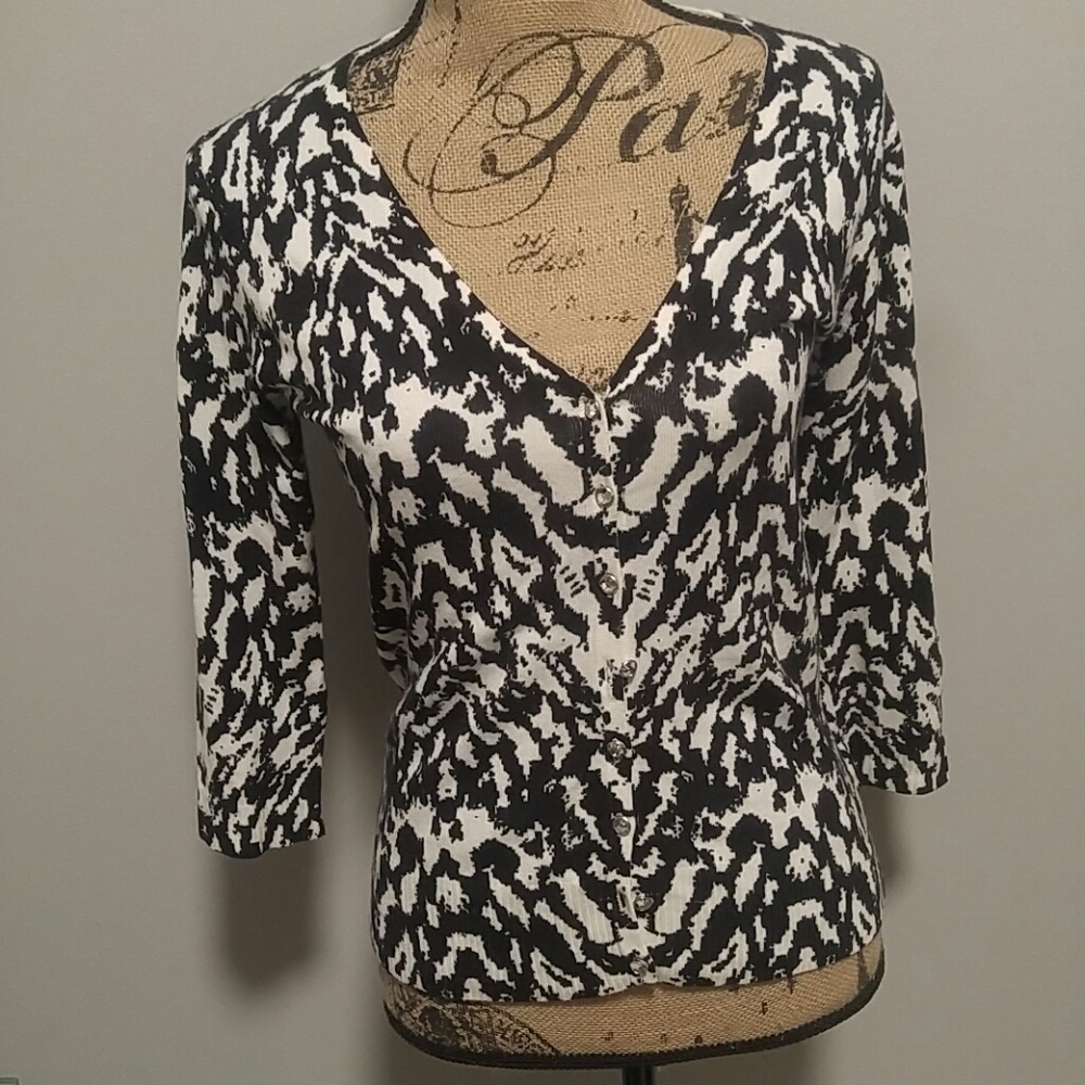 Black & white cardigan